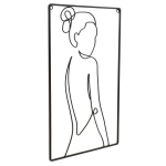 Les Tr&eacute;sors De Lily [A3701] - D&eacute;coration m&eacute;tal 'Arty' noir - 45x35 cm (silhouette femme)