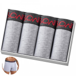 BONITOS 4vnt Boxers Vienspalvės Sexy Vyri&scaron;kos kelnaitės Medvilninės vyri&scaron;kos apatinės kelnaitės XXL