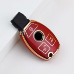 3 mygtukų TPU automobilio raktų dėklo dangtelis, skirtas Mercedes Benz ABCS klasės AMG GLA CLA GLC W176 W221 W204 W205 priedų laikiklio korpusas