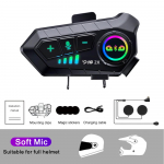 YP10 motociklo &scaron;almas domofonas Bluetooth 5.3 ausinės 300M intercomunicador jojimo komunikacijos belaidis vidinis telefonas vandeniui atsparus muzikos grotuvas Soft Mic