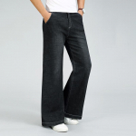 Džinsai Vyrams Vyri&scaron;ki džinsai platėjantys Micro Stretch Denim platėjančios kelnės Klasikiniai Ddesign džinsai 36 juoda