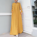 Mygtukas priekyje Kaftan chalatas ilgomis rankovėmis mar&scaron;kiniai ki&scaron;eniniai moteri&scaron;ki maxi suknelė chalatai Artimųjų Rytų modeliai musulmoni&scaron;ko stiliaus Kukli drabužiai ruduo XL