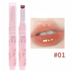 Love Heart Shape Water Light Lipstick Pen Mirror Jelly Lūpų Glazūra Drėkinamas Skaidrus Lūpų Blizgesys Korėjieti&scaron;kas lūpų atspalvis