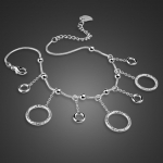 Paprastos 925 sterlingų sidabrinės moteri&scaron;kos kulk&scaron;nių apyrankės basoms nerti basutės pėdų papuo&scaron;alai Nauji pėdų kulk&scaron;nies apyrankės moterims kojų grandinėlė