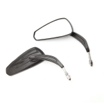 Motociklo kairysis de&scaron;inysis galinio vaizdo veidrodžiai, skirti Harley Davidson Street Glide Road King Black ir chromo &scaron;oninis veidrodėlis juoda