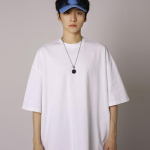 IELGY vienspalviai laisvi trumpomis rankovėmis vyri&scaron;ki mar&scaron;kinėliai S balta