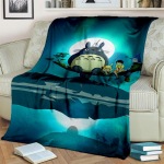 Mano kaimynas T-Totoro animacinių filmų antklodė, mink&scaron;ta antklodė namams miegamojo lovai sofai i&scaron;kylai Kelionių biuro užvalkalui antklodei vaikams 150cm x 180cm