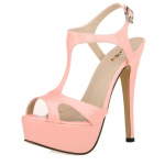 Cross-dresser Unisex vyrų Hot Drag Queen platforma Stiletto auk&scaron;takulniai diržo sagtis Peep Toe Batai Sandalai SM Gay Newhalf 43