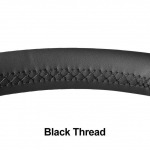 Juodas PU dirbtinės odos automobilio vairo dangtis BMW E36 1995-2000 E46 1998-2004 E39 1995-2003 X3 E83 X5 E53 2000-2006 juoda