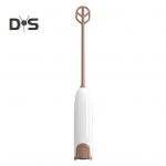 Mini pieno putų plakiklis rankinis putų aparatas, maitinamas vienu mygtuko paleidimo nuimamas belaidis kiau&scaron;inių plaktuvo kavos mai&scaron;ytuvo lazdelė &scaron;viesios kavos spalvos