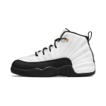 Air Jordan 12 Retro PS Royalty Vaikų Sportbačiai Balti Juodi Metalo Aukso 151186-170 35