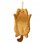 Rank&scaron;luostis Super sugeriantis greitai džiūstantis ypač mink&scaron;tas animacinis katės formos pakabinamas rank&scaron;luostis vonios kambario priedai geltona