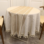 Staltiesė Apvali staltiesė su kutu Namų tekstilės &scaron;iaurieti&scaron;ko stiliaus virtuvės vandeniui atspari stalo danga Modernus namų dekoras 120x120cm