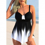 2024 m. Moteri&scaron;ki dviejų dalių maudymosi kostiumėliai Moteri&scaron;ki maudymosi kostiumėliai su bikiniu spausdinti maudymosi kostiumėliai Seksualūs monokini vasaros auk&scaron;to juosmens paplūdimio drabužiai Tankini