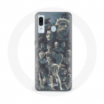 Coque pour Samsung Galaxy A40 Game of Thrones Saison 8 Le Tr&ocirc;ne de Fer Affiche Personnages Fond Gris