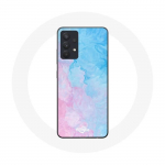 Coque pour Samsung Galaxy A13 5G Fond bleu rose