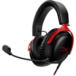 &bdquo;HyperX Cloud III&ldquo; &ndash; laidinės žaidimų ausinės, &bdquo;Cloud 3&ldquo;, kompiuteris, PS5, &bdquo;Xbox Series X|S&ldquo;, DTS, atminties putos, patvarus rėmas, itin skaidrus 10 mm mikrofonas, USB-C, USB-A, 3,5 mm raudona/juoda