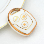 3 mygtukų TPU nuotolinio rakto korpuso raktų pakabuko dėklo apsauginis dangtelis, skirtas Ford Mondeo Fusion Focus 2 Fiesta Galaxy C-Max S-Max Key Case balta