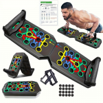 Push Up lenta, daugiafunkcinė namų ir sporto salės treniruočių įranga, atsispaudimo priemonė, krūtinės raumenų treniruoklis, jėgos lavinimo įranga (1 vnt) juoda