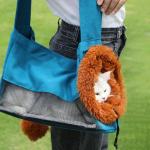 Drobinis mažas naminių gyvūnėlių ne&scaron;iklio krep&scaron;ys Kelioniniam transportavimui, ne&scaron;iojamas kačiuko petys Grey S