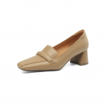 Krazing Pot Avikailio Kvadratiniu Pir&scaron;tu Vidutinio Kulno Pavasariniai Batai Įslystami Klostuotos Dekoracijos Eleganti&scaron;ki Moteri&scaron;ki Siurbliai 34 abrikosas