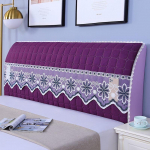 Viskas įskaičiuota Super Soft Smooth dygsniuotas galvos apdangalas Storas aksominis galvūgalio užvalkalas Vienspalvis lovos nugaros užvalkalas nuo dulkių 210CM