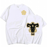 &bdquo;Hip Hop Tops&ldquo; mar&scaron;kinėliai juodi dobilai su dvipusiu ra&scaron;tu &bdquo;Anime&ldquo; mar&scaron;kinėliai Vyri&scaron;ki, moteri&scaron;ki &bdquo;Harajuku&ldquo; grafiniai mar&scaron;kinėliai &bdquo;Streetwear&ldquo; &scaron;aunūs mar&scaron;kinėliai XS balta