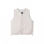 Nike Vientisos &scaron;iltos karinės medvilnės vyri&scaron;kos liemenės pilkos baltos DX0891-012 XL