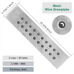 Volframo karbido vielos tempimo plok&scaron;tė kvadratinė / pusiau apvali 0,26&ndash;9,0 mm 20/50 skylių nerūdijančio plieno pie&scaron;imo plok&scaron;tė papuo&scaron;alams gaminti