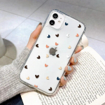 Skaidrus telefono dėklas iPhone 15 dėklui iPhone 13 14 11 12 15 Pro Max 12 13 Mini XR X XS Max 7 8 Plus SE Smūgiams atsparus &scaron;irdelės formos dangtelis 7 Plus 8 Plus