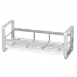 Sink Draining Rack Stainless Steel Great Load Bearing Hollow Out Quick Drainage Anti-slip Punch-free Soap Sponge Dish Rag Sink Caddy Organizer sidabras