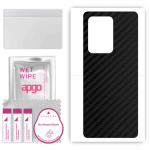apgo Protective Skin Sticker for the back compatible with Meizu 18 Pro, Wrap Film, Foil, Vinyl - Pattern Carbon Black