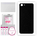 apgo Protective Skin Sticker for the back compatible with Oppo A1k, Wrap Film, Foil, Vinyl - Pattern Matte Black