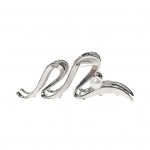 Claw Clip Eleganti&scaron;kas metalinis plaukų segtukas Unikalus tvirtas minimalistinis plaukų segtukas ploniems plaukams sidabras