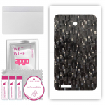 apgo Protective Skin Sticker for the back compatible with Asus Fonepad K004, Wrap Film, Foil, Vinyl - Pattern Carbon Black Pixel