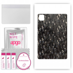 apgo Protective Skin Sticker for the back compatible with Blackview Tab 13, Wrap Film, Foil, Vinyl - Pattern Carbon Black Pixel