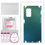 apgo Protective Skin Sticker for the back+sides compatible with Realme 9i, Full Wrap Film, Foil, Vinyl - Pattern Carbon Chameleon CAKA1