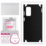apgo Protective Skin Sticker for the back+sides compatible with Samsung Galaxy F23, Full Wrap Film, Foil, Vinyl - Pattern Carbon Black