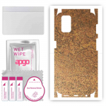 apgo Protective Skin Sticker for the back+sides compatible with Oppo A52, Full Wrap Film, Foil, Vinyl - Pattern Rusty Copper