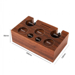 Medinės kavos tamperės stoties pagrindo tamperio laikiklis espreso tamperės kilimėlis neslystantis skaitikliams parduotuvė stalvir&scaron;is kavos barista įrankis Light Grey