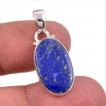Natūralus lazuritas brangakmenis 925 prabos sidabro dovana pakabukas 1,50 i9Z94