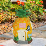 Saulės vaisių &scaron;viestuvas, Saulės takelio &scaron;viestuvas, Atspari vandeniui dervos figūrėlė Sodo dekoras Pineapple House
