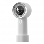 Ne&scaron;iojamas rankinis turbo ventiliatorius Mažas stalinis/ki&scaron;eninis ventiliatorius su 100 greičių bepakopiu reguliavimu USB balta