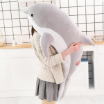 1vnt 160cm Didelio dydžio kawaii delfinų pliu&scaron;iniai žaislai Mieli įdaryti mink&scaron;ti gyvūniniai pagalvių lėlės vaikams, mergaitėms, miegančios pagalvėlės 50CM