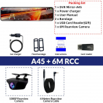 E-ACE 12 colių jutiklinis ekranas automobilio prietaisų skydelio kamera 2K Dash galinio vaizdo veidrodinis DVR įra&scaron;ymo įrenginys, dvigubas objektyvas GPS 1080P galinė kamera With 128G TF Card