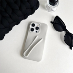 Lūpų dažų makiažas Mink&scaron;tas silikoninis telefono dėklas, skirtas iPhone 14 15 Pro Max X Xs XR 11 13 12 Mini 6 7 8 Plus SE ne&scaron;iojamas lūpų blizgesio dangtelis iPhone XR pilka