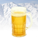 Mug rafraichissant pour bi&egrave;re 400 ml verre double paroi r&eacute;frig&eacute;rant or
