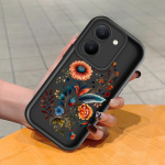 Mink&scaron;tas silikoninis kvadratinių kopėčių spausdinimo ra&scaron;tų telefono korpusas, pilnas dangtis, fotoaparatas, atsparus smūgiams, guminis dėklas, skirtas Vivo Vivo S1 Pro balta