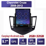 9,7 colio automobilio radijas, skirtas Chevrolet Cruze 2008&ndash;2012 Android 2 DIN Tesla vertikalus ekranas Carplay Automatinis radijas Multimedijos grotuvas 2+32GB