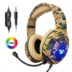 USB + 3,5 mm + 4 kontaktų žaidimų ausinės Žaidimų ausinės Ausinės Ausinės laisvų rankų įranga RGB ap&scaron;viestos laidinės ausinės, skirtos PS4 PS5 XBOX PC mobiliesiems geltona